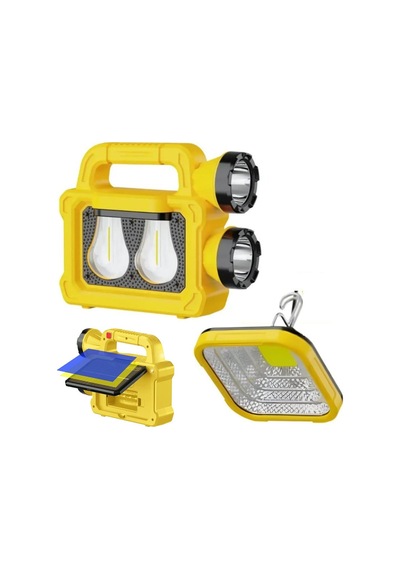 Ayt Powermaster Pm-26930 Solar Güneş Panelli 6 Işık Modlu Powerbank Özellikli 2400mah Type C Giriş 5v Led Kamp Feneri