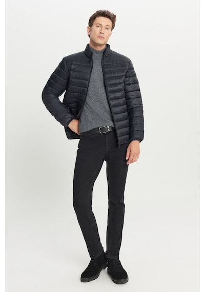 Ac&Co / Altınyıldız Classics Standart Fit Normal Kesim Dik Yaka Erkek Mont Siyah