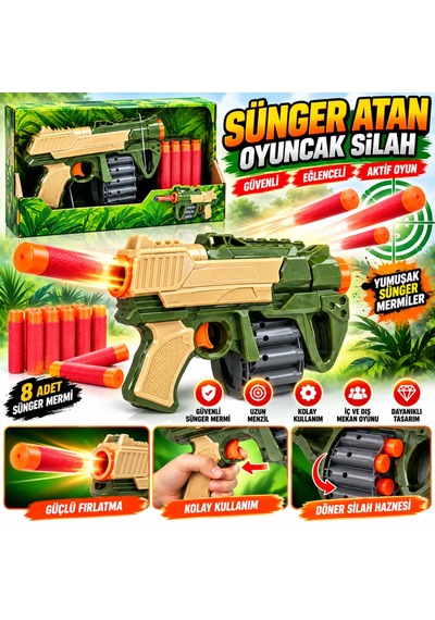 Hy6043-1 Sünger Atan Oyuncak Silah