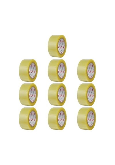 27kids Badem10 10 Adet Onestar Koli Bandı 45 Mm X 100 Mt Şeffaf Güçlü Yapışkanlı Kopmayan Bant Açık Bej