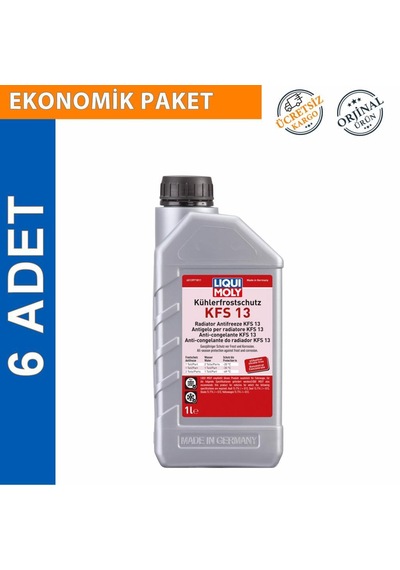 Liqui Moly Radyatör Antifrizi Kırmızı Kfs 13 1 Lt 6 Adet 21139