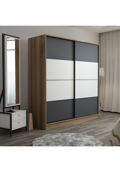 Minarmobilya Minar Kale210Y 2K Sürgülü Dlp 220G Cm - Dore Antrasit Byz