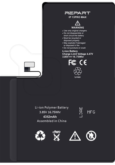 İphone 13 Pro Max Uyumlu Güçlendirilmiş Yüksek Kapasite Batarya - 4800 Mah
