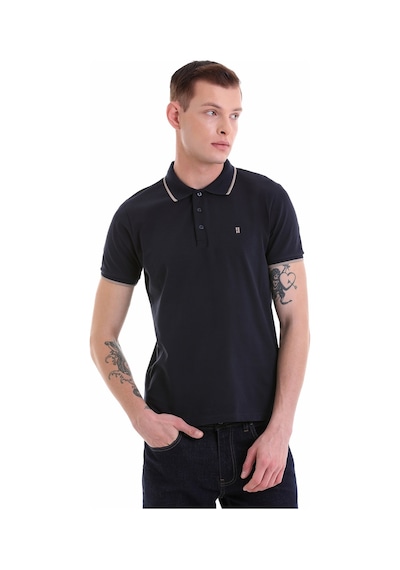 Hatemoğlu Lacivertvert Regular Fit Düz 100% Pamuklu Polo Yaka Tişört 35361023C Lacivert