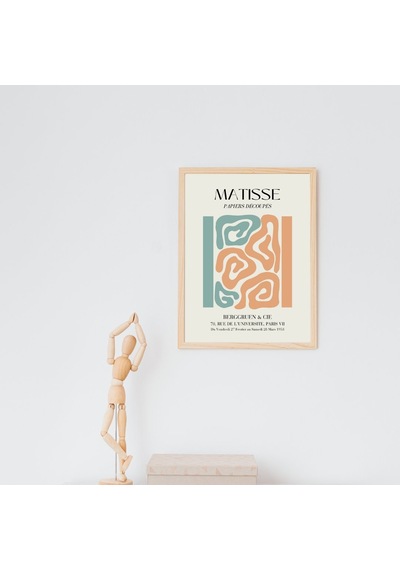 Matisse Turuncu Ve Yeşil'in Büyüsü Duvar Tablosu Çerçeveli 3'lü Set Ahşap Renk 30 X 42 Boyut/ebat