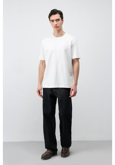 Antioch Regular Fit Basic Erkek T-shirt Ekru