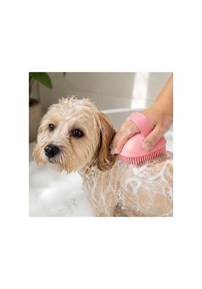 Silikon Kedi Köpek Yıkama Ve Masaj Fırçası-pembe