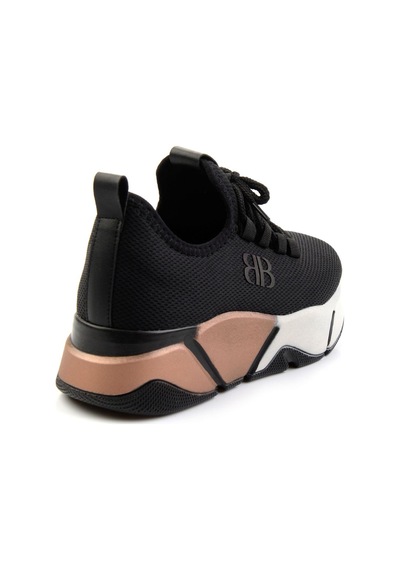 Bambi Siyah Altın Kadın Sneaker K01824212417 Siyah