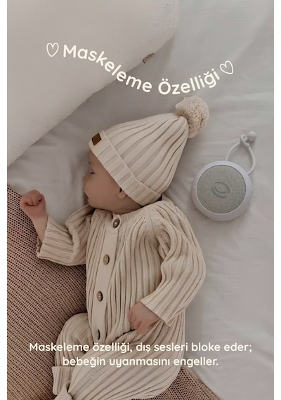 Beyaz Gürültü Cihazı | 33 Sesli, Pışpışlı & Ninnili Ayıcık | Pembe Fularlı Ayıcık