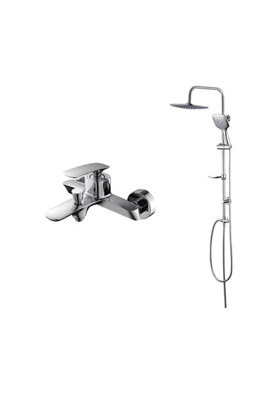 Newarc Slim 121511-121530 Banyo Bataryası Slim Duş Ünitesi Krom