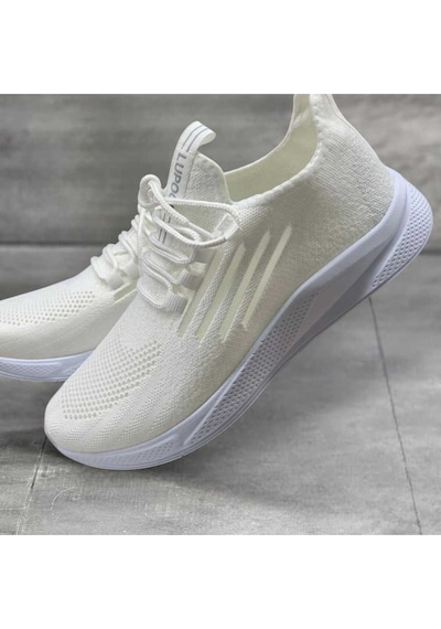 Tutınom Unisex Ortopedik Yumuşak Taban Günlük Yazlık Sneaker Spor Ayakkabı Beyaz Buz