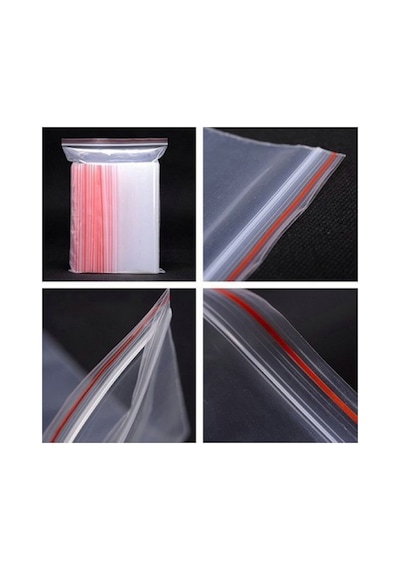 Kilitli Torba 7x9 Cm 100'lü Kilitli Buzdolabı Poşeti Şeffaf Naylon Torba Kilitli Saklama Poşeti