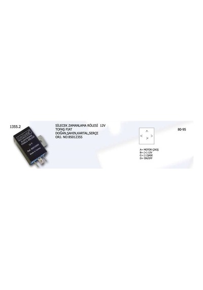 Fiat Silecek Zaman Rölesi 12v Dkş 825012355