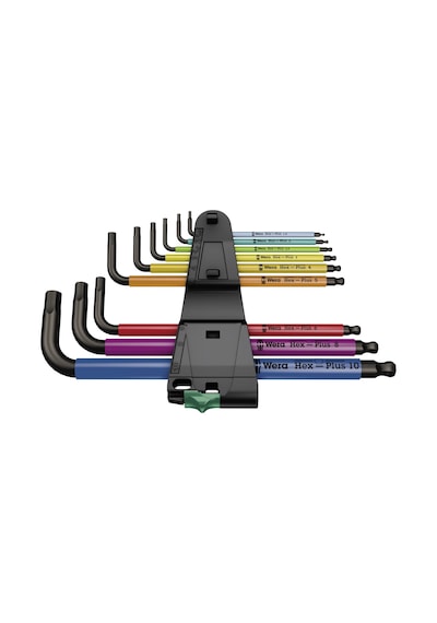 Wera 05073593001 950/9 Hex-Plus Milticolor 1 SB Çok Renkli Allen Anahtar Takımı 9 Parça