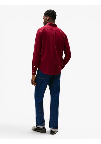 Tommy Hilfiger Flex Flannel Solıd Rf Shırt Erkek Mor Uk Gömlek - Mw0mw40469