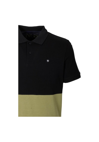 Erkek Polo Yaka Tişört Siyah Slim Fit Ribanalı Kol Garnili T-shirt Ncs Jeans 1165-siyah Siyah