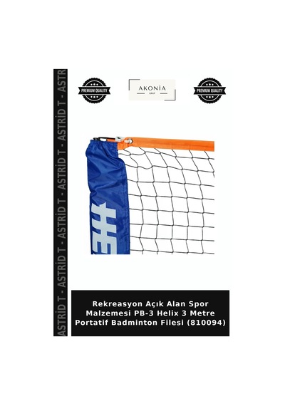 Rekreasyon Açık Alan Spor Malzemesi Pb-3 Helix 3 Metre Portatif Badminton Filesi 810094