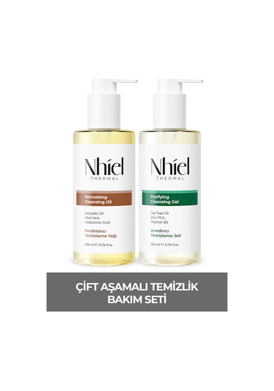 Nhiel Thermal Siyah Nokta Karşıtı Arındırıcı ve Ferahlatıcı Çift Aşamalı Temizlik Bakım Seti