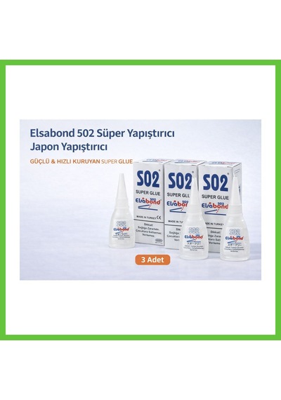 Bezos Elsabond 502 Süper Yapıştırıcı Japon Yapıştırıcı 20g Güçlü Hızlı Kuruyan Super Glue 3 Adet Dmc