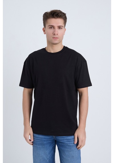 Velvoria Unisex Oversize Basic 3'lü Siyah Beyaz Bej Renk T-shirt Çok Renkli1