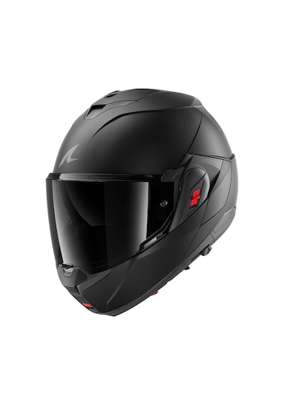 Shark Oxo Dark Shadow Mat Çene Açılır Mat Siyah Motosiklet Kaskı