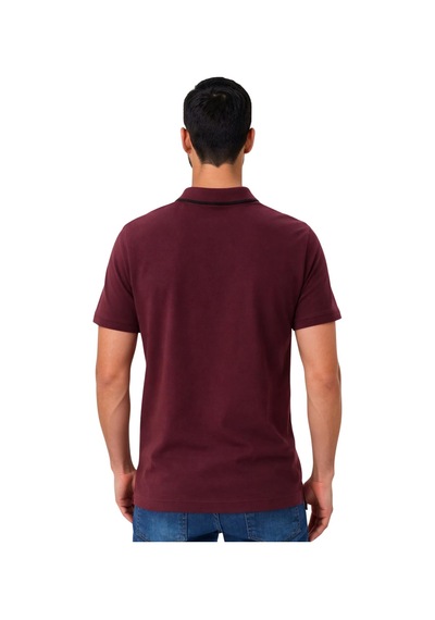 Arma Ar-ma Erkek Polo Yaka Tişört Baskisiz Basic Yaka Fermuarli Örme Kumaş Regular Fit %100 Pamuk 30/1 Çift Toplama Penye Pike Y31374356602 Bordo-b1