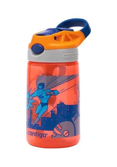 Contigo Gizmo Flip Süper Kahraman Çocuk Suluğu 420ml - Turuncu Turuncu