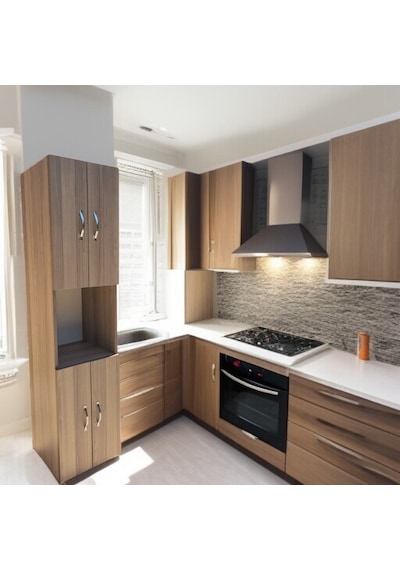 Dört Kapaklı 4 Raflı Dolap Mutfak Dolabı Banyo Dolabı 34,5 X 40 X 161 Ahşap