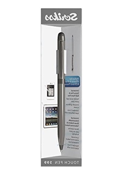 Titanyum Renk Stylus Tükenmez Kalem, Modern Tasarım ---