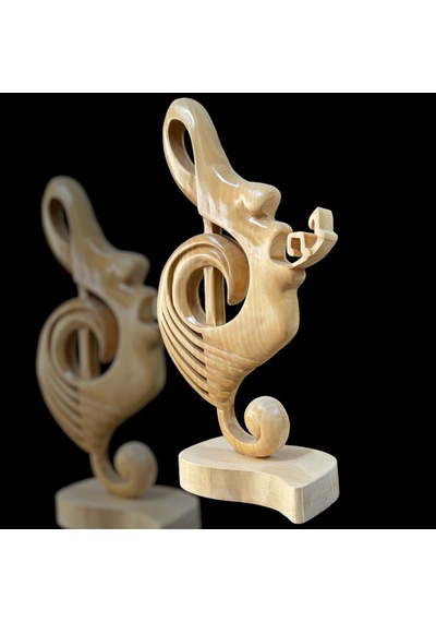 Ahşap El Sanatlar Ahşap Müzik Temalı Biblo