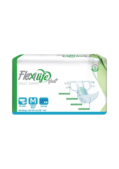 Flexi Life Plus Hasta Bezi 30'lu Orta Boy Nefes Alan Tekstil Yüzeyli Tarı