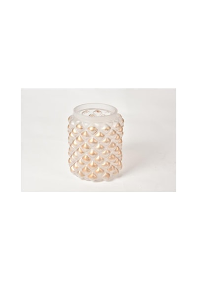 Stcv-410 Vetro Gold Eskitmeli Beyaz Vazo Büyük, 15x19cm Diğer