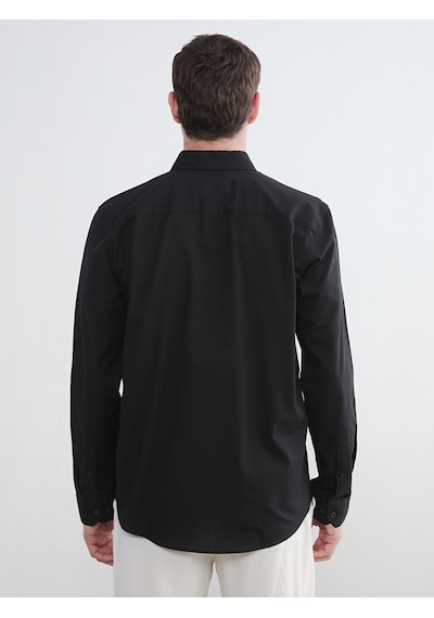 Lcwaıkıkı Classic Siyah Regular Fit Oxford Erkek Gömlek