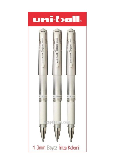 Uniball Signo Broad 1.0 Mm Beyaz Davetiye Kalemi 3 Adet Diğer