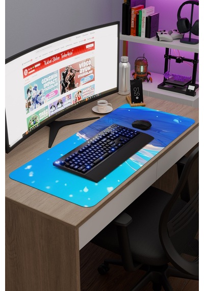Re Zero Kaymaz Dikişli Kauçuk Oyuncu Mousepad V1 - 90x40 Xxl Gaming Mouse Pad Fare Altlığı