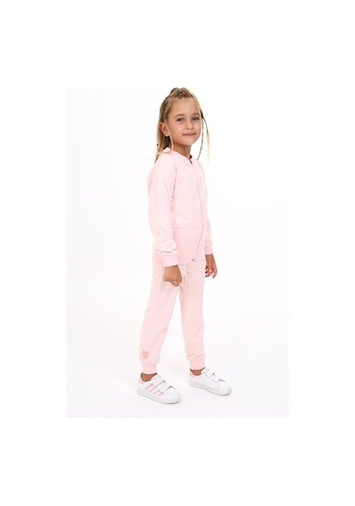 Toontoy Kids Toontoy Kız Çocuk Armalı Eşofman Takım Pudra