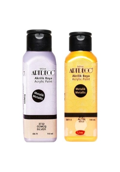Artdeco 2 Li 140 Ml Metalik Akrilik Boya Çok Renkli