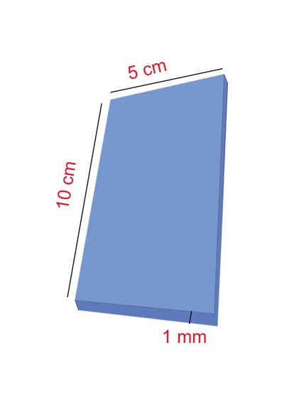 Keepro 10 CM x 5 CM x 1 MM Silikon Soğutucu Termal Ped