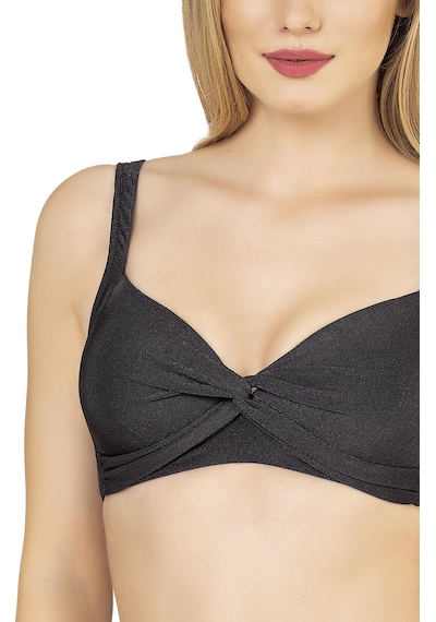 Endeep Kadın Toparlayıcı Bağlama Detaylı Siyah Bikini Takımı Siyah