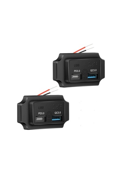 Type-c Usb 2 Portlu Araç Şarj Soketi Adaptörü 12v-24v Model 2