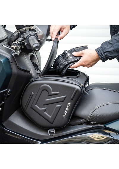 Rockbros 14lt Motosiklet Tünel, Depo Üstü Ve Kask Çantası Suya Dayanıklı Alüminyum - Siyah