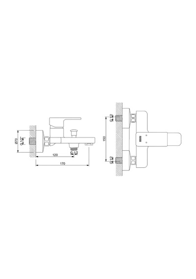 Newarc 241511B Drop Banyo Bataryası Mat Siyah