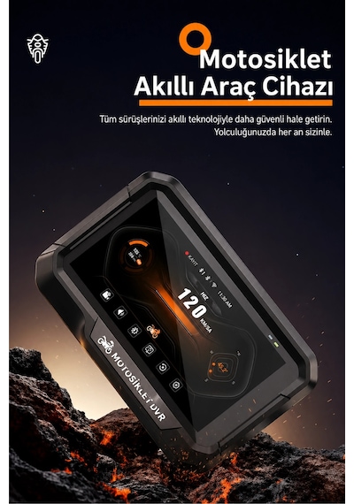Glr T10 Motosiklet Kamera Kayıt Cihazı - Kablosuz Carplay & Android Auto, Dual Kamera, Gps Ve Tpms D