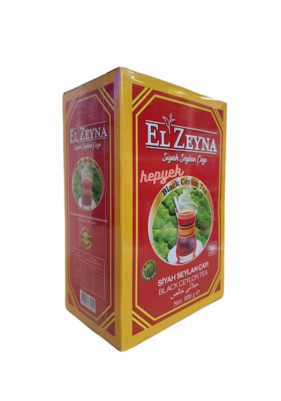 El Zeyna Siyah Seylan Çayı Barut Çay Black Ceylon Tea 2 x 900 G