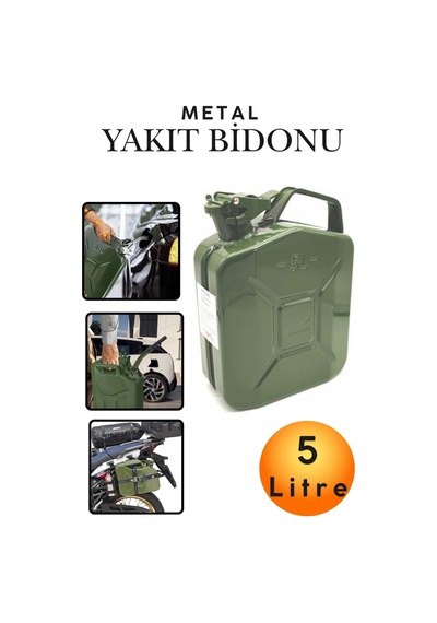 5 Litre Metal Yakıt Bidonu - Araç Bagaj Tipi Kalın Antisilikon Kompakt Benzin Mazot Deposu Tekne Motoru, Jeneratör Ve Çim Biçme İçin Sızdırmaz Yedek Yakıt Deposu Araç Motorsiklet Yakıt Taşıma Bidonu 5 Litre Metal Yakıt Bidonu - Araç Bagaj Tipi Kalın Antisilikon Kompakt Benzin Mazot Deposu Tekne Motoru, Jeneratör Ve Çim Biçme İçin Sızdırmaz Yedek Yakıt Deposu Araç Motorsiklet Yakıt Taşıma Bidonu
