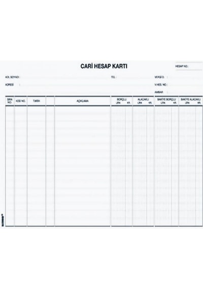 Özkan - Cari Hesap Kartı Küçük