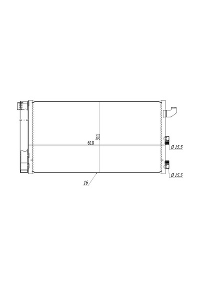 Orıs Klima Kondenseri Fıat Panda 1.1i-1.2i 03 Oto.-mek. Cfı771016 51782753