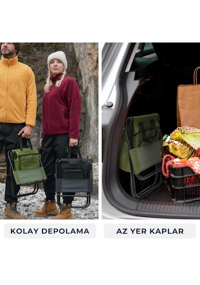 Fundango Iceguard Soğutucu Çantalı Sırt Destekli Katlanır Tabure Green Yeşil