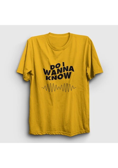 Presmono Unisex Know Arctic Monkeys T-shirt Sarı