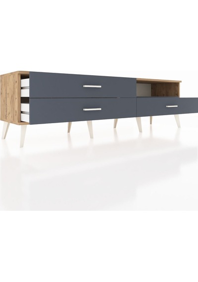 Hyperion Tv Ünitesi Tek Raflı 3 Çekmeceli 176x44x51 Çam-antrasit/antrasit Antrasıt/antrasıt Hyperion Tv Ünitesi Tek Raflı 3 Çekmeceli 176x44x51 Çam-antrasit/antrasit Antrasıt/antrasıt